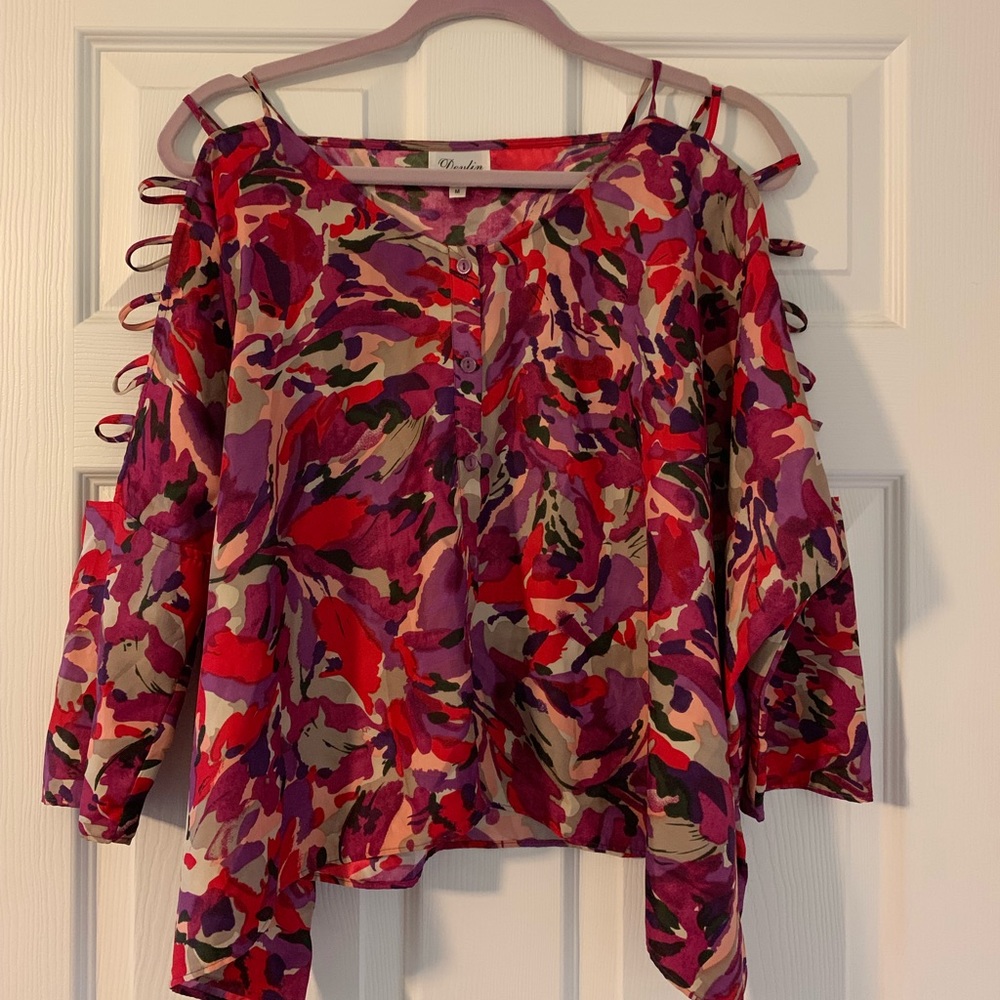 Devlin Ladder Sleeves Patterned Shirt